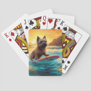 Jeu De Cartes Cairn Terrier Plage Surf Peinture