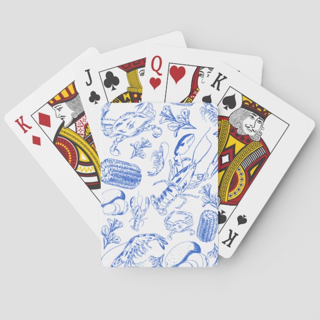 Jeu De Cartes Cajun Seafood Boil - Southern Coastal Food Art (dos)