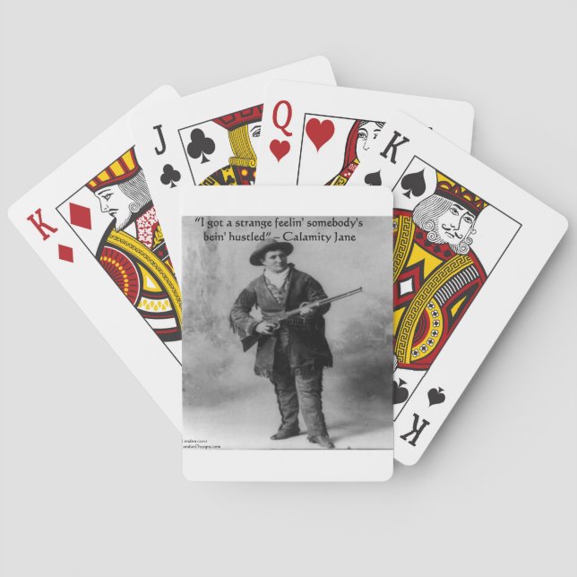 Jeu De Cartes Calamity Jane Humour Citation Cadeaux Tee - shirts (dos)