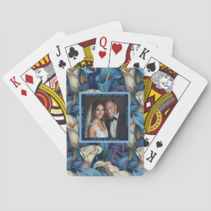 Jeu De Cartes Callas Bleus à la Mode Fantaisie Mariage Tradition