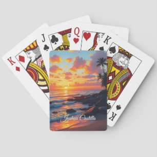 Jeu De Cartes Calligraphie simple professionnelle Nom de coucher