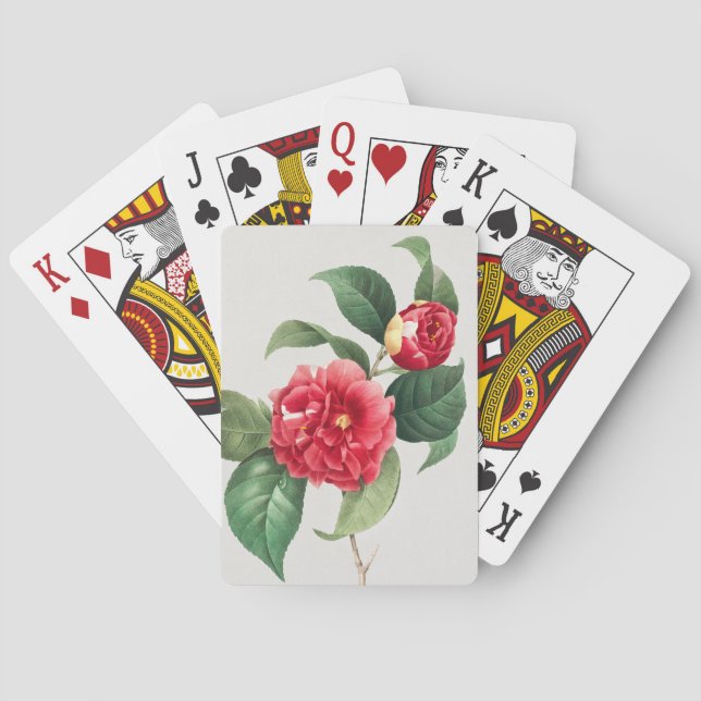 Jeu De Cartes Camélia panaché, Pierre-Joseph Redouté, 1833 (dos)