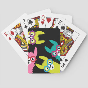 Jeu De Cartes Camélid coloré de lama drôle