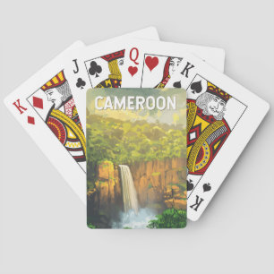 Jeu De Cartes Cameroun Illustration Voyage Art Vintage