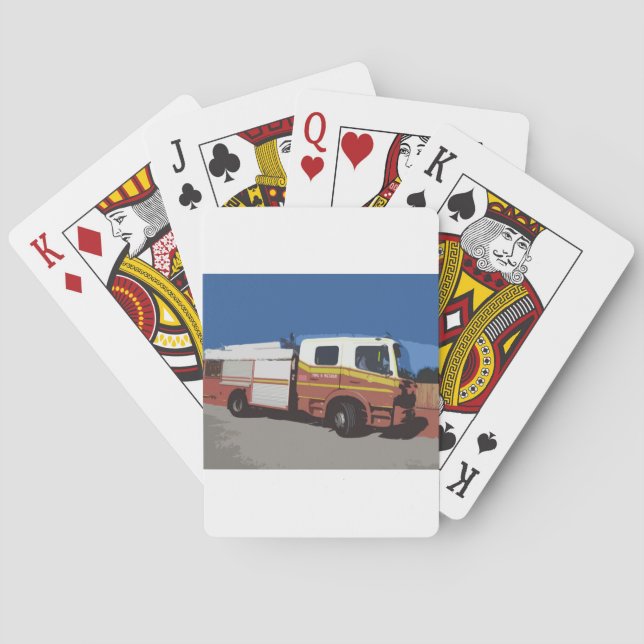 Jeu De Cartes Camion de pompiers (dos)