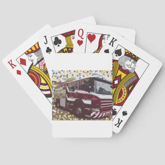 Jeu De Cartes Camion de pompiers (dos)