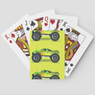 Jeu De Cartes Camion Monster sur le vert citron