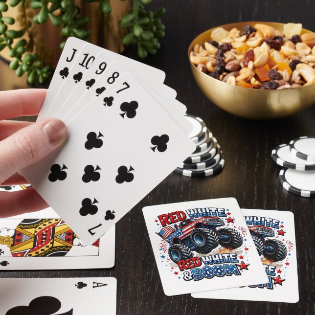 Jeu De Cartes Camion monstre Red White Boom (In Situ)