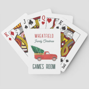 Jeu De Cartes Camion Rouge de Noël Jeux de Salle de Famille Pers