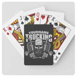 Jeu De Cartes Camionnage personnalisé Camionneur de crâne Camion