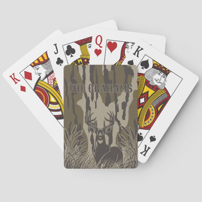 Jeu De Cartes Camo de fond de vallée pour la chasse au cerf de V (dos)