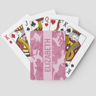 Jeu De Cartes Camo Personnalisé Rose