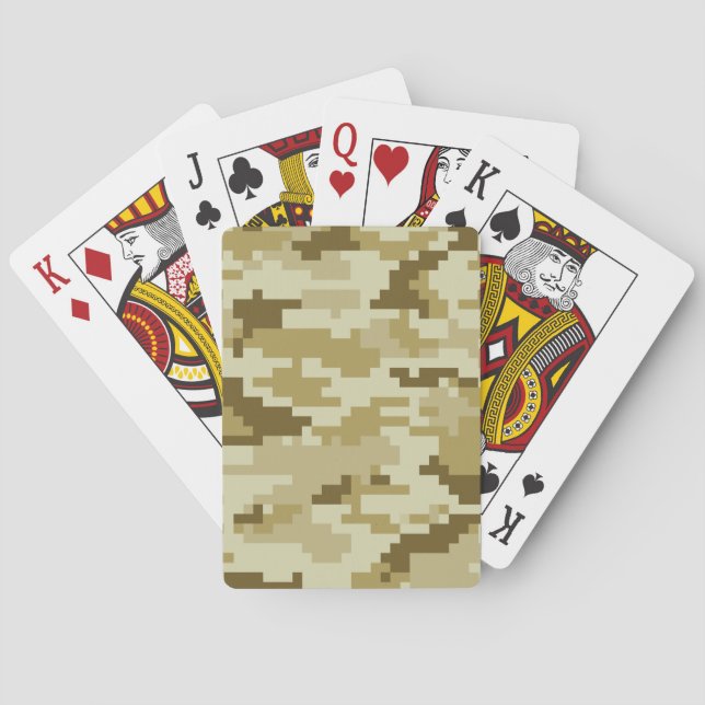 Jeu De Cartes Camouflage 8 bits pour désert numérique / Camo (dos)