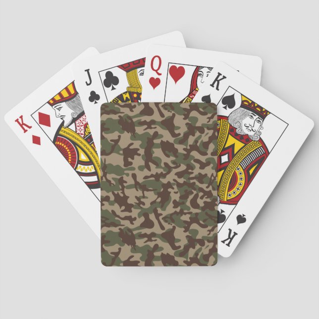 Jeu De Cartes Camouflage Bois Profond  (dos)
