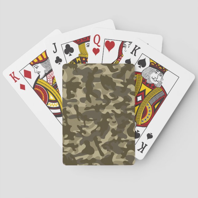 Jeu De Cartes Camouflage central (dos)
