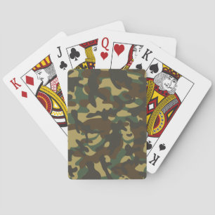 Jeu De Cartes Camouflage de forêt 