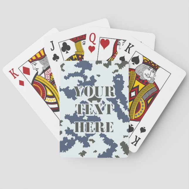 Jeu De Cartes Camouflage d'hiver (dos)