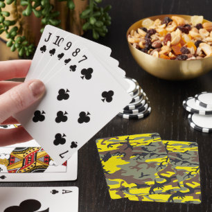 Jeu De Cartes Camouflage jaune et Brown, Militaire, Armée