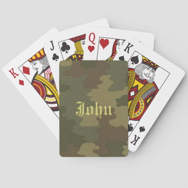 Jeu De Cartes Camouflage noir personnalisé Jouer aux cartes (dos)