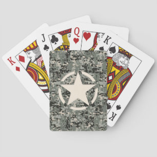 Jeu De Cartes Camouflage numérique du symbole étoile