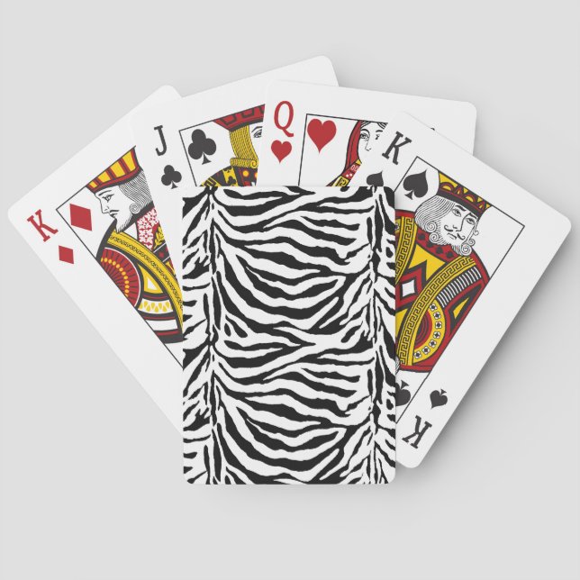 Jeu De Cartes Camouflage Rayures de Zèbre (dos)