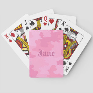 Jeu De Cartes Camouflage rose personnalisé Jouer aux cartes