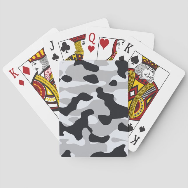 Jeu De Cartes Camouflage urbain à fort contraste (dos)