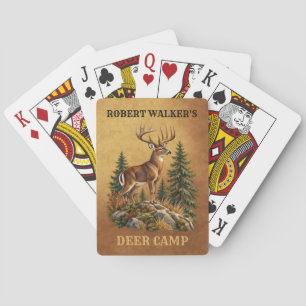 Jeu De Cartes Camp de chasse au cerf de Virginie vintage