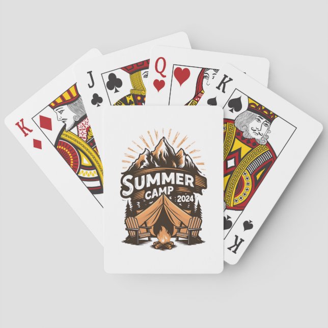 Jeu De Cartes Camp d'été 2024 Correspondance de vacances de camp (dos)