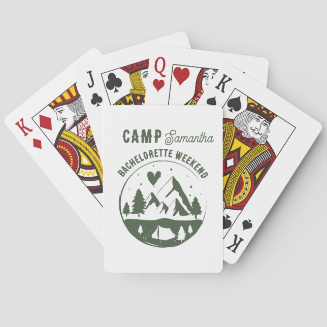 Jeu De Cartes Camp Fête de Filles de Bachelorette Camping à Bach (dos)
