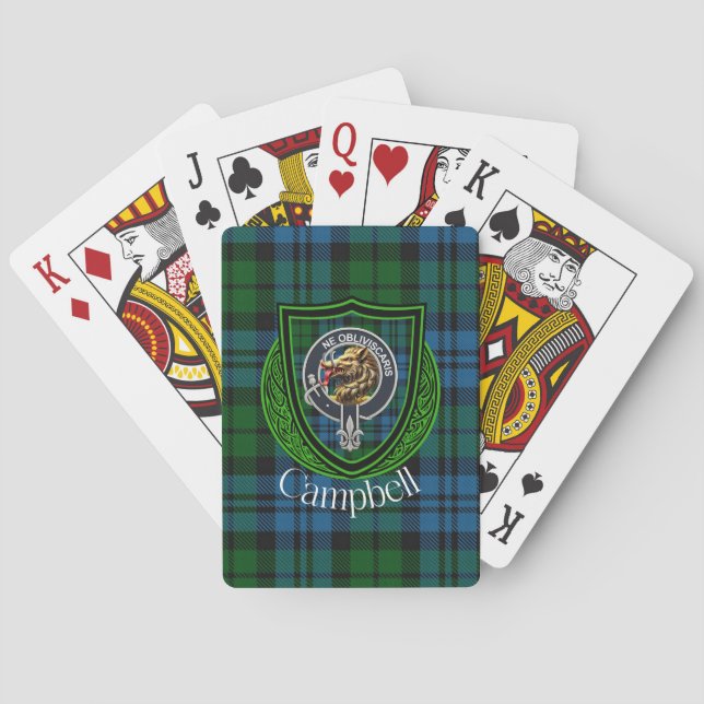 Jeu De Cartes Campbell Scottish Clan Tartan & Crest (dos)