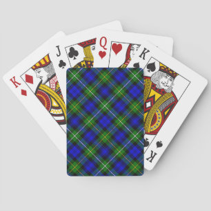 Jeu De Cartes Campbell tartan bleu vert plaid