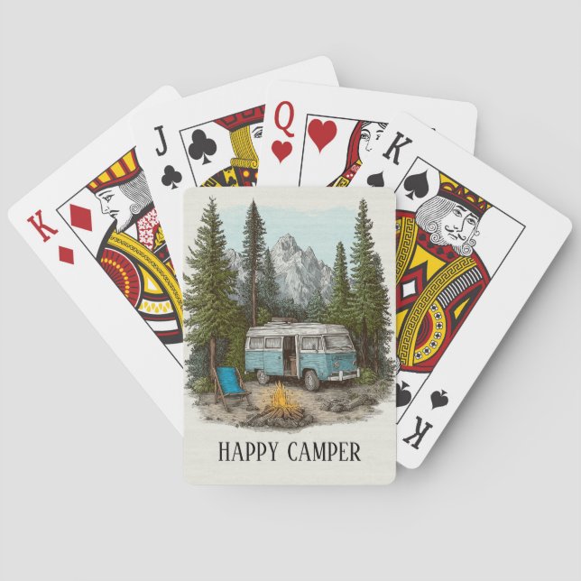 Jeu De Cartes Camper Retro Happy (dos)