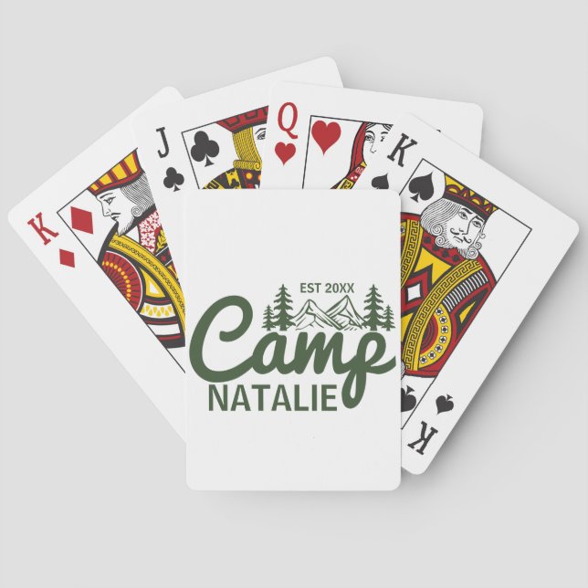 Jeu De Cartes Camping personnalisé Bachelorette Party Bridesmait (dos)