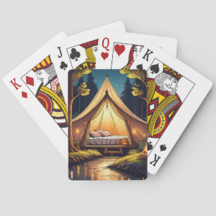 Jeu De Cartes Camping sur un cours d'eau