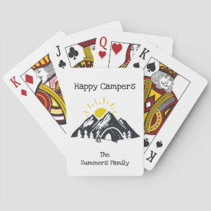 Jeu De Cartes Campingueurs heureux Montagne personnalisée