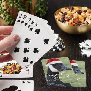 Jeu De Cartes Cana Goose Portant Le Chapeau Du Père Noël