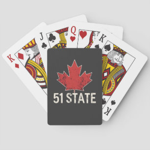 Jeu De Cartes Canada 51e État Trump Drapeau américain et canadie