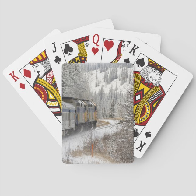 Jeu De Cartes Canada, Alberta. Train de neige de VIA Rail entre (dos)