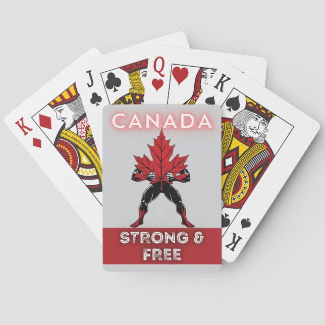 Jeu De Cartes Canada Fort et libre (dos)