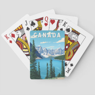 Jeu De Cartes Canada Illustration Voyage Art Vintage