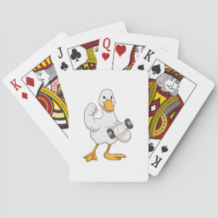 Jeu De Cartes Canard à Bodybuilding avec Dumbbell