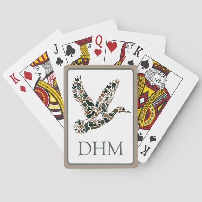 Jeu De Cartes Canard colvert camouflage Prépa Monogramme (dos)