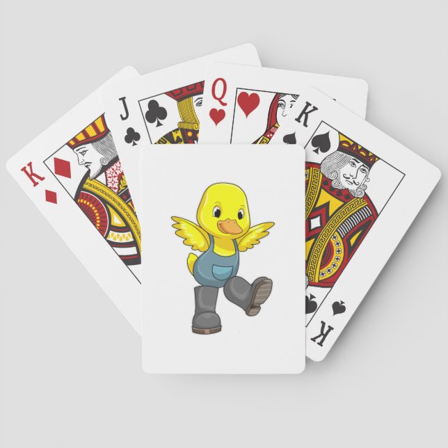 Jeu De Cartes Canard en fermier avec des bottes (dos)