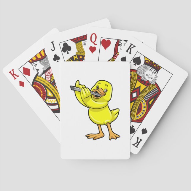 Jeu De Cartes Canard en musique avec Flûte (dos)