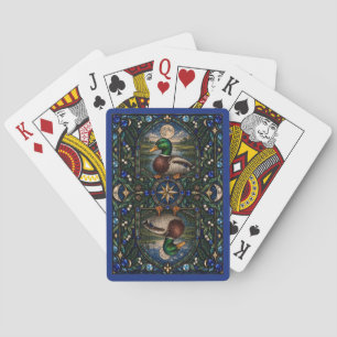 Jeu De Cartes Canard, vitrail de marais d'eau douce