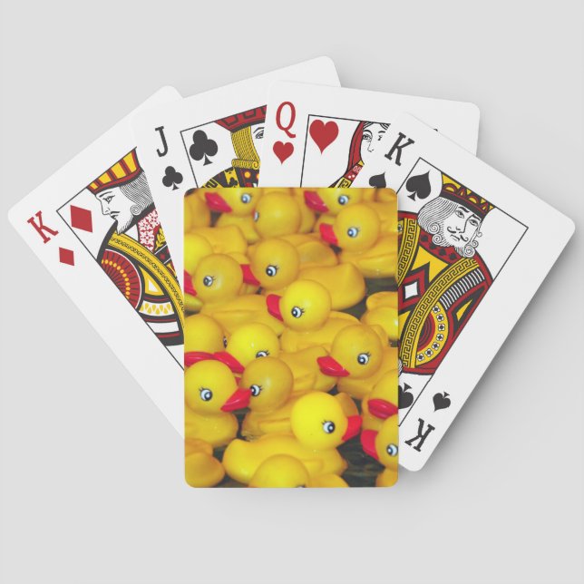 Jeu De Cartes Canards en caoutchouc jaune mignon (dos)