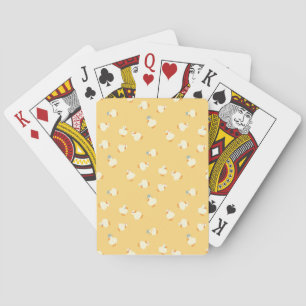 Jeu De Cartes Canards Kawaii Mignons Illustrés à la Main en Jaun