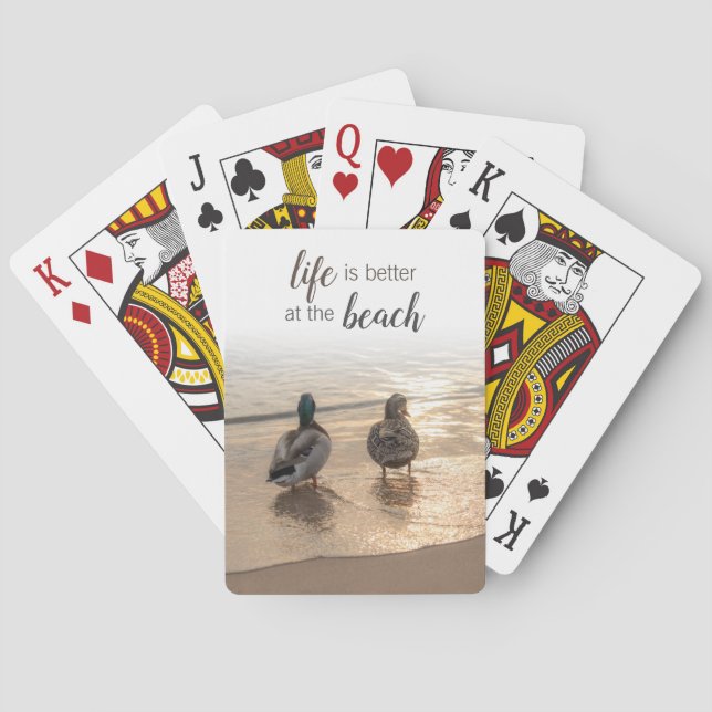 Jeu De Cartes Canards sur la plage Playing Cards (dos)