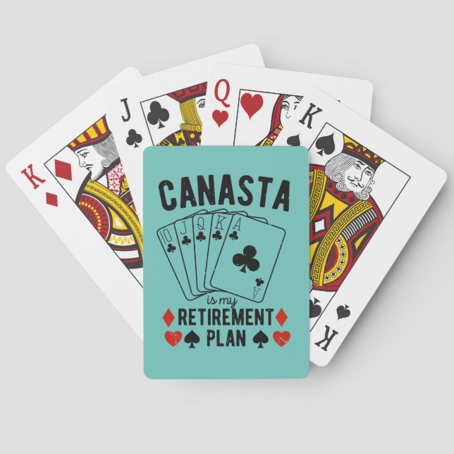 Jeu De Cartes Canasta est mon plan de retraite (dos)